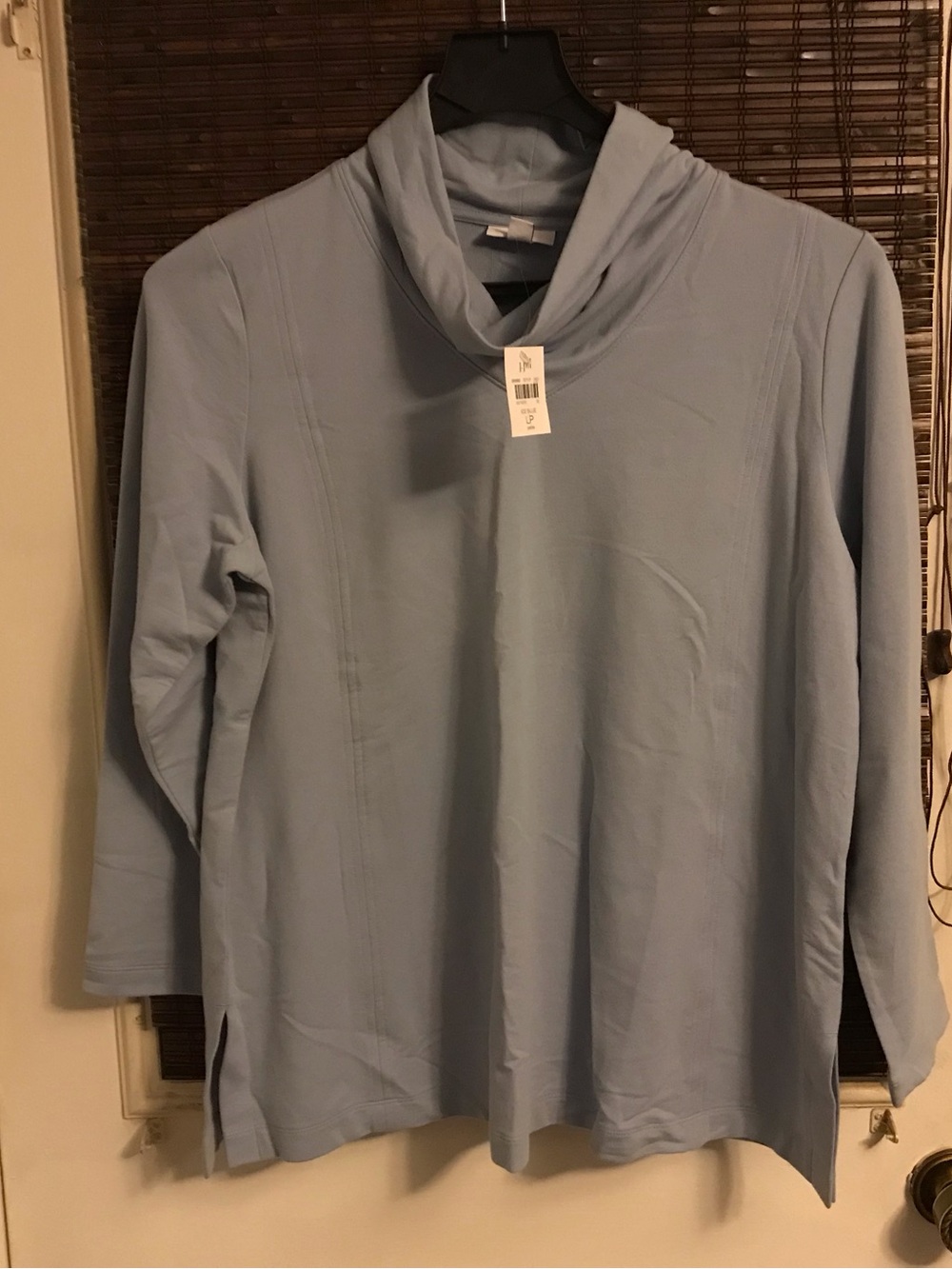 NWT. J.jill Pure Jill Tranquility Mock Cowl Neck Tunic Top Womens LP